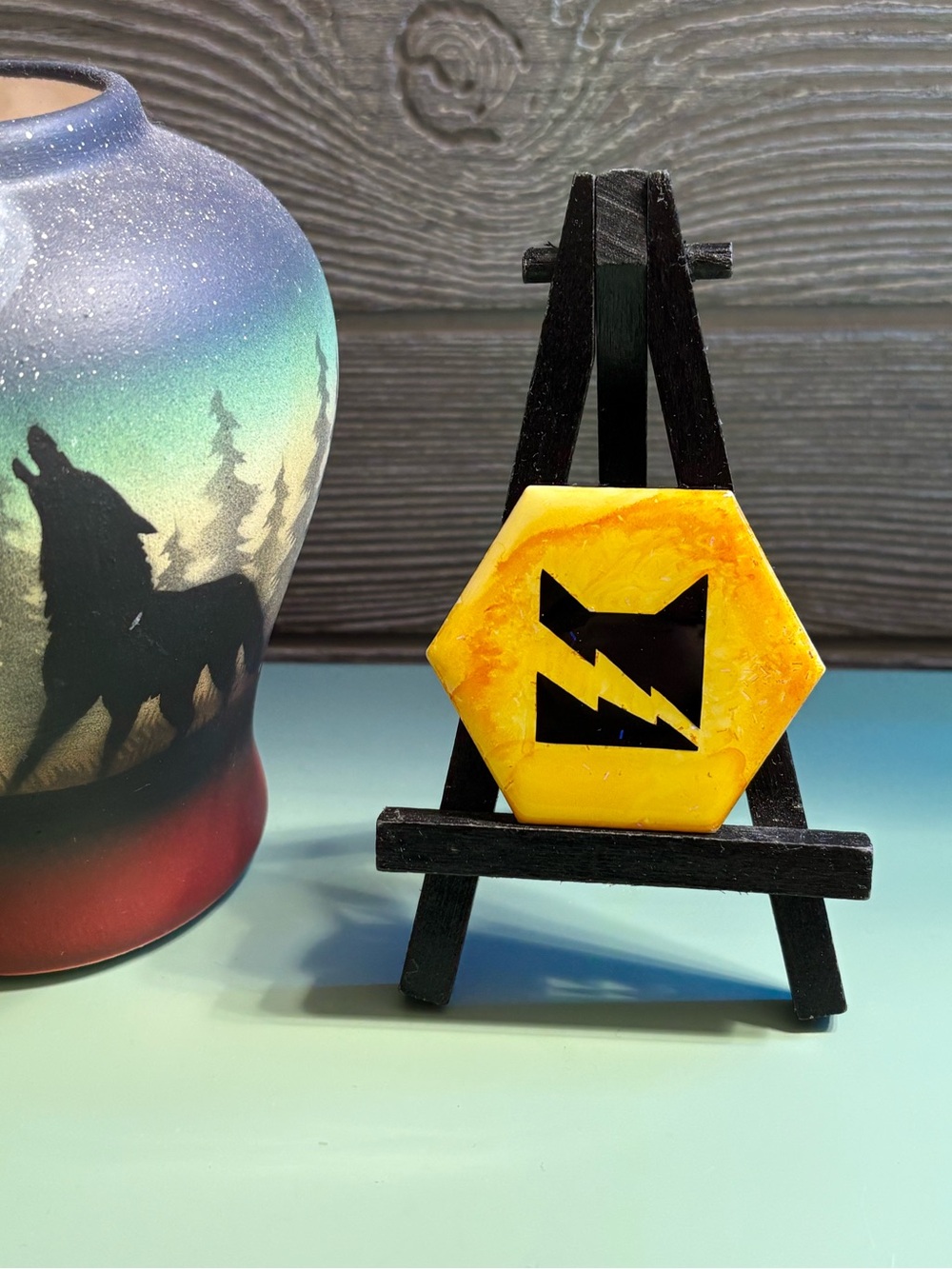 Yellow Thunderclan Warrior Cats Decorative Hexagon Tile